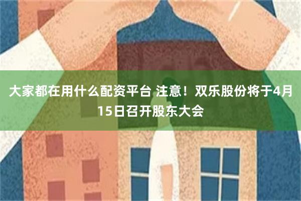 大家都在用什么配资平台 注意！双乐股份将于4月15日召开股东大会