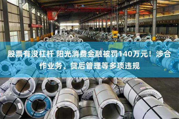 股票有没杠杆 阳光消费金融被罚140万元！涉合作业务、贷后管理等多项违规