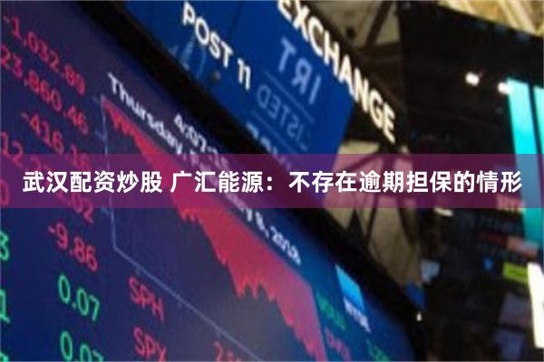 武汉配资炒股 广汇能源：不存在逾期担保的情形