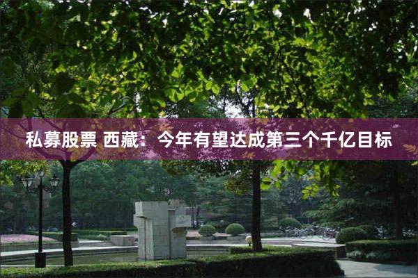 私募股票 西藏：今年有望达成第三个千亿目标
