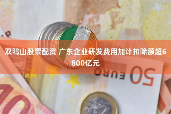 双鸭山股票配资 广东企业研发费用加计扣除额超6800亿元