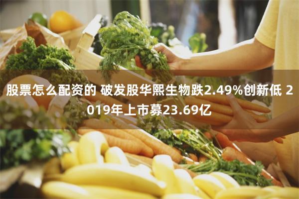 股票怎么配资的 破发股华熙生物跌2.49%创新低 2019年上市募23.69亿