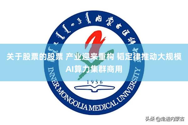 关于股票的股票 产业迎来重构 韬定律推动大规模AI算力集群商用