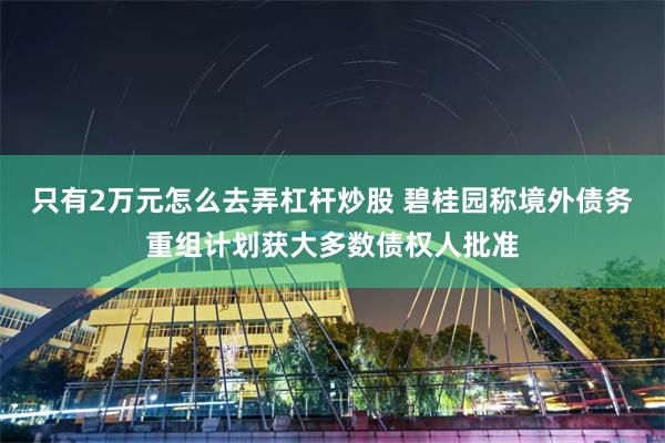 只有2万元怎么去弄杠杆炒股 碧桂园称境外债务重组计划获大多数债权人批准