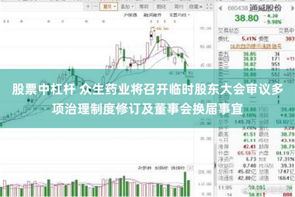股票中杠杆 众生药业将召开临时股东大会审议多项治理制度修订及董事会换届事宜