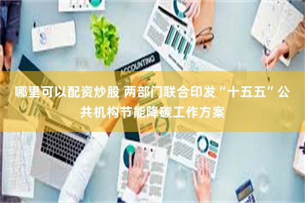 哪里可以配资炒股 两部门联合印发“十五五”公共机构节能降碳工作方案