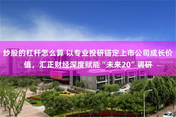 炒股的杠杆怎么算 以专业投研锚定上市公司成长价值，汇正财经深度赋能“未来20”调研