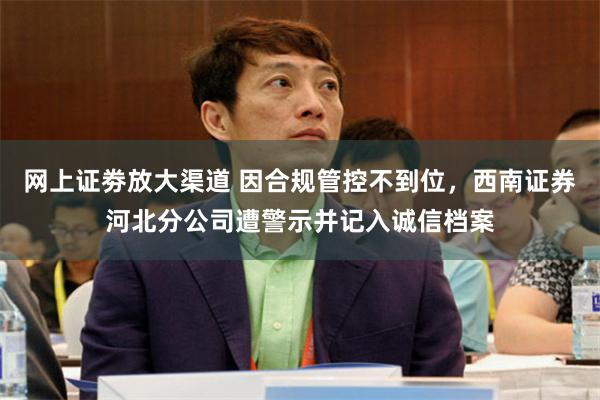 网上证劵放大渠道 因合规管控不到位，西南证券河北分公司遭警示并记入诚信档案
