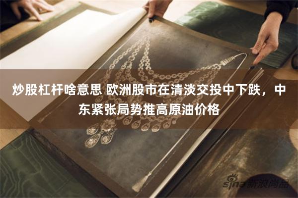 炒股杠杆啥意思 欧洲股市在清淡交投中下跌,中东紧张局势推高原油价格
