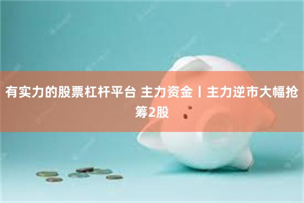 有实力的股票杠杆平台 主力资金丨主力逆市大幅抢筹2股
