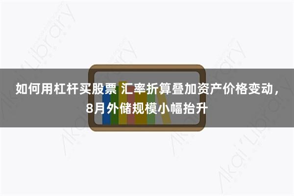 如何用杠杆买股票 汇率折算叠加资产价格变动，8月外储规模小幅抬升