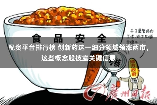 配资平台排行榜 创新药这一细分领域领涨两市,这些概念股披露关键信息